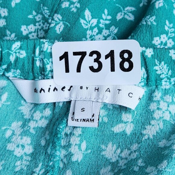 The Nines by HATCH Maternity Jumpsuit Womens Small Green Floral Ruffle Strap - Picture 9 of 11